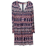 TORY BURCH PRINT DRESSES NAVY L