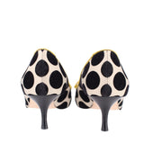 MANOLO BLAHNIK KITTEN HEELS POLKA DOT 38.5 EU | 8 US