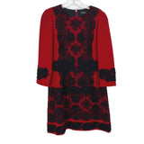 D & G LACE TRIM DRESSES RED/BLACK M