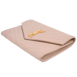 SAINT LAURENT CASSANDRE FLAP POUCHES NUDE