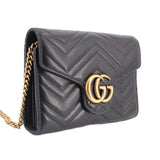 GUCCI MARMONT WOC CROSSBODYS BLACK
