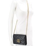 GUCCI MARMONT WOC CROSSBODYS BLACK