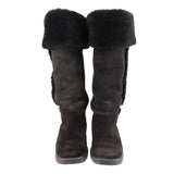 LA CANADIENNE SHEARLING SUEDE BOOTS BLACK 8 US