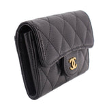 CHANEL CAVIAR CLASSIC CARD HOLDER WALLETS BLACK