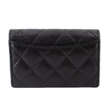 CHANEL CAVIAR CLASSIC CARD HOLDER WALLETS BLACK