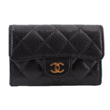CHANEL CAVIAR CLASSIC CARD HOLDER WALLETS BLACK
