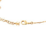 Gold chain clasp and extender on crystal CHANEL necklace for adjustable fit