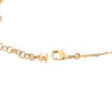 Gold chain clasp and extender on crystal CHANEL necklace for adjustable fit