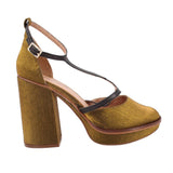 FREE PEOPLE T-STRAP PLATFORM HEELS GOLD 41 EU | 10 US