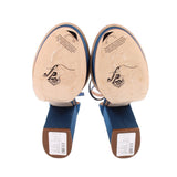 FREE PEOPLE T-STRAP PLATFORM HEELS BLUE 41 EU | 10.5 US