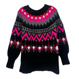 AUTUMN CASHMERE CASHMERE SWEATERS BLACK/PINK S
