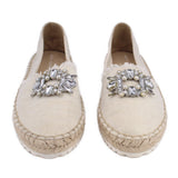 MARC FISHER RHINESTONE FLATS WHITE 9 US