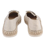 MARC FISHER RHINESTONE FLATS WHITE 9 US