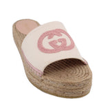 GUCCI ESPADRILLE PLATFORM SANDALS WHITE 39 EU | 9 US