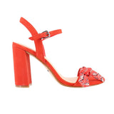 GIANNI BINI HEELED SANDALS RED 7.5 US