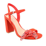 GIANNI BINI HEELED SANDALS RED 7.5 US