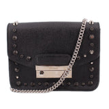 FURLA JULIA MINI STUDDED CROSSBODYS BLACK