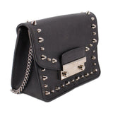 FURLA JULIA MINI STUDDED CROSSBODYS BLACK