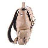 GUCCI EMBOSSED GG BACKPACKS TAUPE