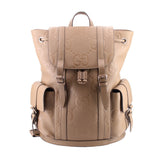 GUCCI EMBOSSED GG BACKPACKS TAUPE