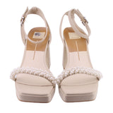 DOLCE VITA HEELED SANDALS CREAM 9.5 US