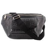 GUCCI GG EMBOSSED BELT BAGS BLACK