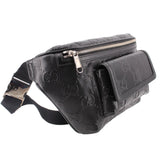 GUCCI GG EMBOSSED BELT BAGS BLACK