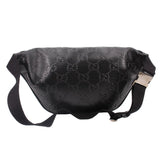 GUCCI GG EMBOSSED BELT BAGS BLACK