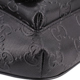 GUCCI GG EMBOSSED BELT BAGS BLACK