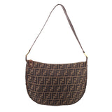FENDI ZUCCA SHOULDER BAGS BROWN