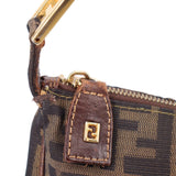 FENDI ZUCCA SHOULDER BAGS BROWN