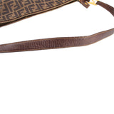 FENDI ZUCCA SHOULDER BAGS BROWN