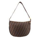 FENDI ZUCCA SHOULDER BAGS BROWN