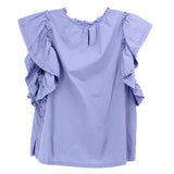 CLEOBELLA RUFFLED TOPS LILAC L