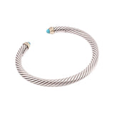 DAVID YURMAN 14K GOLD & STERLING SILVER TURQUOISE CABLE BRACELETS