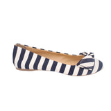 J CREW STRIPED FLATS NAVY 9.5 US