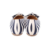 J CREW STRIPED FLATS NAVY 9.5 US