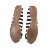J CREW STRIPED FLATS NAVY 9.5 US