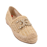 SAM EDELMAN RAFFIA FLATS TAN 6.5 US