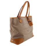 PRADA CANAPA LOGO TOTES BROWN