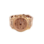 MICHAEL KORS rose gold watch with dial, subdials, and date window