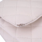 CHANEL MEDIUM DOUBLE FLAP SHOULDER BAGS CHALK