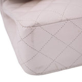 CHANEL MEDIUM DOUBLE FLAP SHOULDER BAGS CHALK