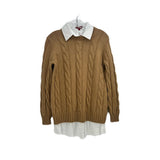 STAUD ALDRIN KNIT SWEATER DRESSES CARAMEL S