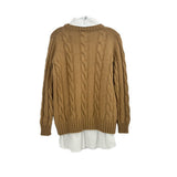 STAUD ALDRIN KNIT SWEATER DRESSES CARAMEL S