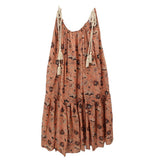 ULLA JOHNSON FLORAL DRESSES PEACH L