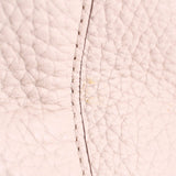 Cream leather Thatcher tote with stitched side seam detail