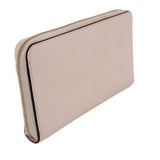 COACH PEBBLED LEATHER MEDIUM ID ZIP WALLETS CHALK