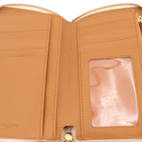 COACH PEBBLED LEATHER MEDIUM ID ZIP WALLETS CHALK