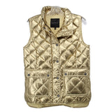 TALBOTS QUITED VEST GOLD XS